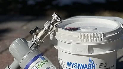 Wysiwash eco-friendly deodorizing system equipment used by The Scoop Ninjas to sanitize yards and neutralize odors for pet and family safety in Northeast Ohio.